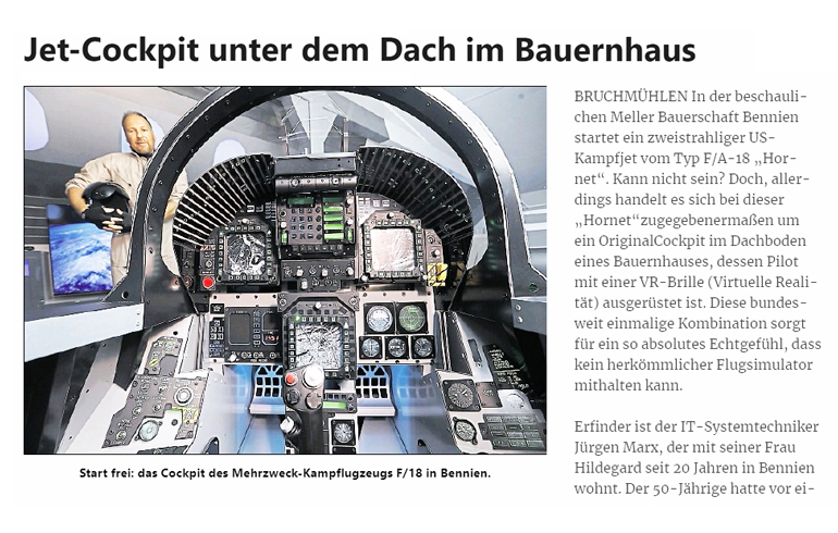 VR-JET Simulations im Meller Kreisblatt